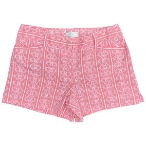 LOFT Coral Pink Eyelet Embroidered Shorts Women’s Size 2 Cotton Preppy Summer
